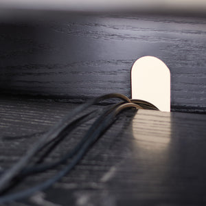 Elissa Mid-Century Small Media Stand Black