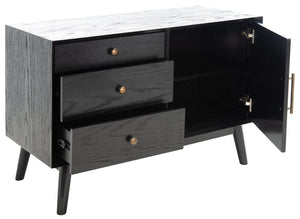 Elissa Mid-Century Small Media Stand Black