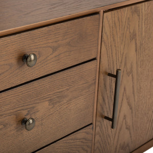 Safavieh Elissa Mid-Century Small Media Stand SFV2116C Medium Oak