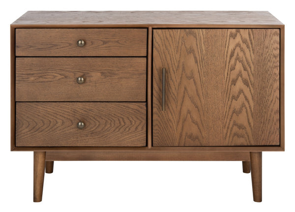 Safavieh Elissa Mid-Century Small Media Stand SFV2116C Medium Oak