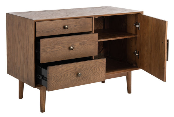 Safavieh Elissa Mid-Century Small Media Stand SFV2116C Medium Oak