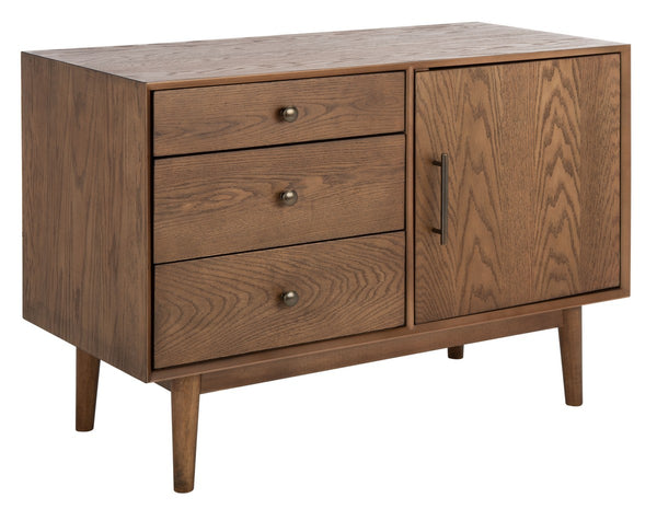 Safavieh Elissa Mid-Century Small Media Stand SFV2116C Medium Oak