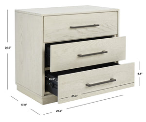 Safavieh Mallory 3 Drawer Nightstand SFV2119B