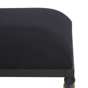 Carmelo Coastal-Chic Hemp Wrapped Bench with Plush Cushion for Stylish Home Décor and Comfort