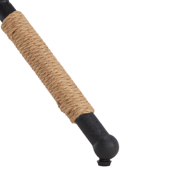 Carmelo Coastal-Chic Hemp Wrapped Bench with Plush Cushion for Stylish Home Décor and Comfort