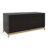 Safavieh Claudette 4 Drawer Dresser Black / Gold Wood / Mdf / Metal SFV2123B