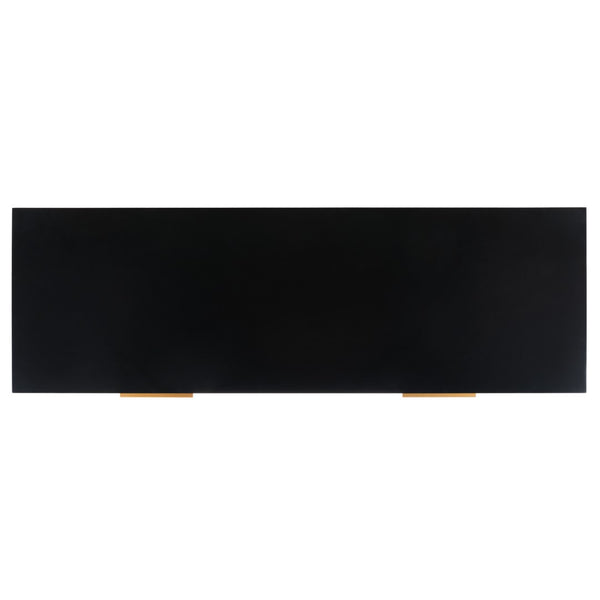 Safavieh Emelia 6 Drawer Dresser Black / Gold Wood / Metal / Pb Drawer Front With Pu Foam Deco Board  SFV2124B