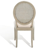 Safavieh Karlee Rattan Back Dining Chair - Set of 2 Rustic Grey / Beige SFV2130A-SET2