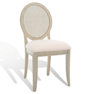 Safavieh Karlee Rattan Back Dining Chair - Set of 2 Rustic Grey / Beige SFV2130A-SET2