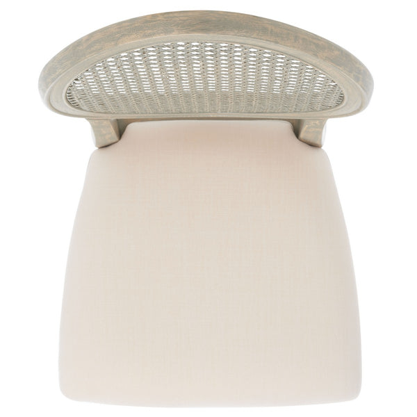 Safavieh Karlee Rattan Back Dining Chair - Set of 2 Rustic Grey / Beige SFV2130A-SET2