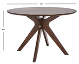 Safavieh Carolee 46" Round Dining Table Walnut Wood SFV2134C