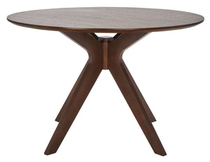 Safavieh Carolee 46" Round Dining Table Walnut Wood SFV2134C