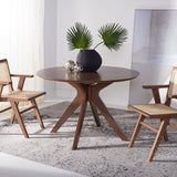 Safavieh Carolee 46" Round Dining Table Walnut Wood SFV2134C