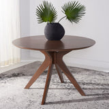 Safavieh Carolee 46" Round Dining Table Walnut Wood SFV2134C