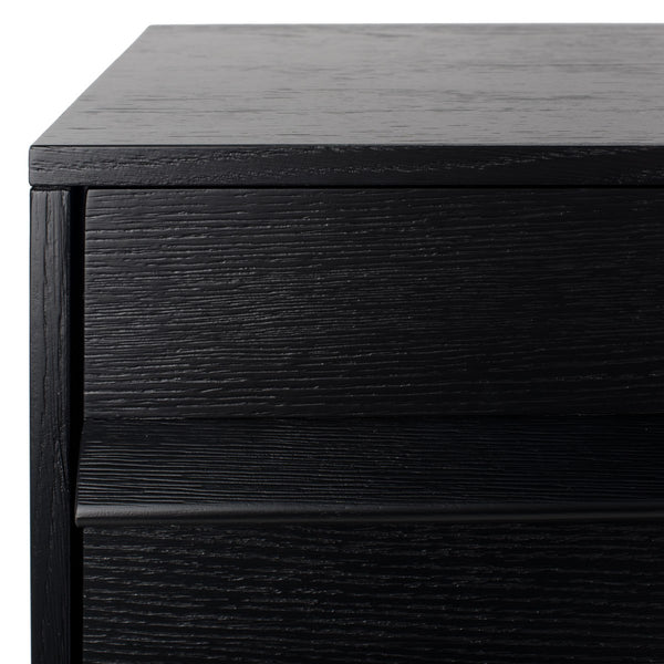 Safavieh Deirdra 3 Drawer Wood Chest Black Wood SFV2138B