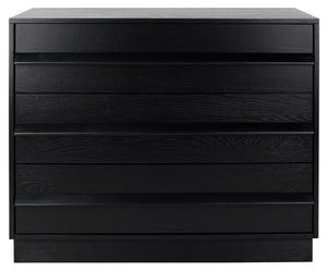 Safavieh Deirdra 3 Drawer Wood Chest Black Wood SFV2138B
