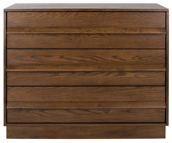 Safavieh Deirdra 3 Drawer Wood Chest Medium Oak Wood SFV2138C