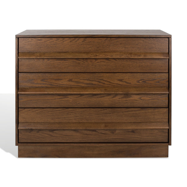 Safavieh Deirdra 3 Drawer Wood Chest Medium Oak Wood SFV2138C
