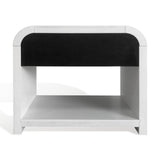 Safavieh Liabella 1 Drawer Curved Nightstand White SFV2145A