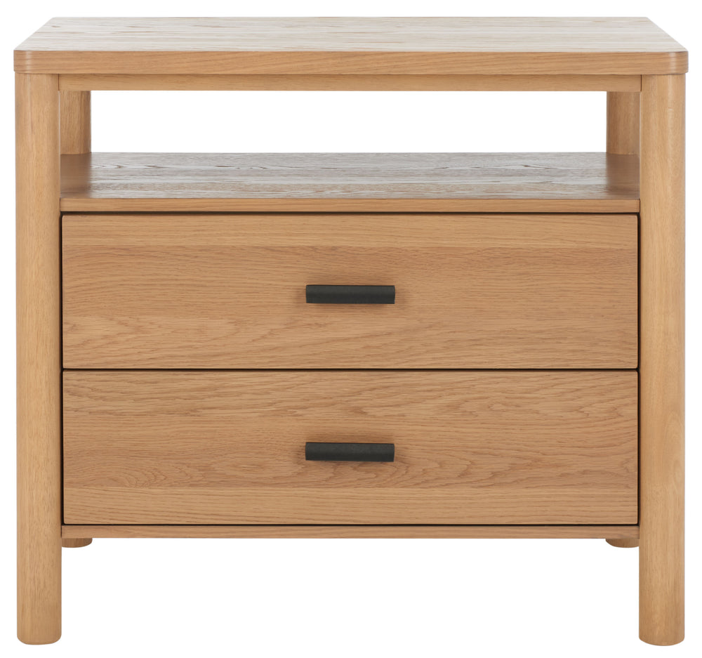 Safavieh Jaylessa Wood Nightstand Natural Wood / Metal  SFV2148A