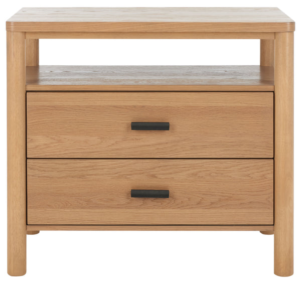 Safavieh Jaylessa Wood Nightstand Natural Wood / Metal  SFV2148A