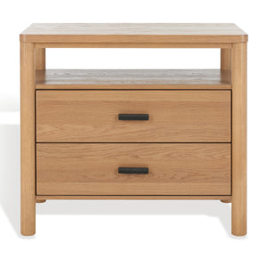 Safavieh Jaylessa Wood Nightstand Natural Wood / Metal  SFV2148A