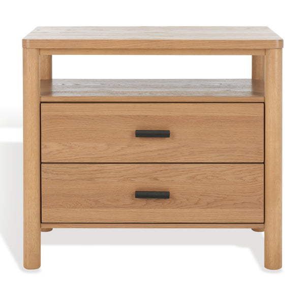 Safavieh Jaylessa Wood Nightstand Natural Wood / Metal  SFV2148A