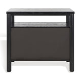 Safavieh Jaylessa Wood Nightstand Black Wood / Metal  SFV2148B