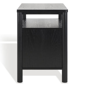 Safavieh Jaylessa Wood Nightstand Black Wood / Metal  SFV2148B