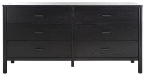 Safavieh Jaylessa Wood Dresser Black Wood / Metal  SFV2149B