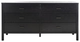 Safavieh Jaylessa Wood Dresser Black Wood / Metal  SFV2149B