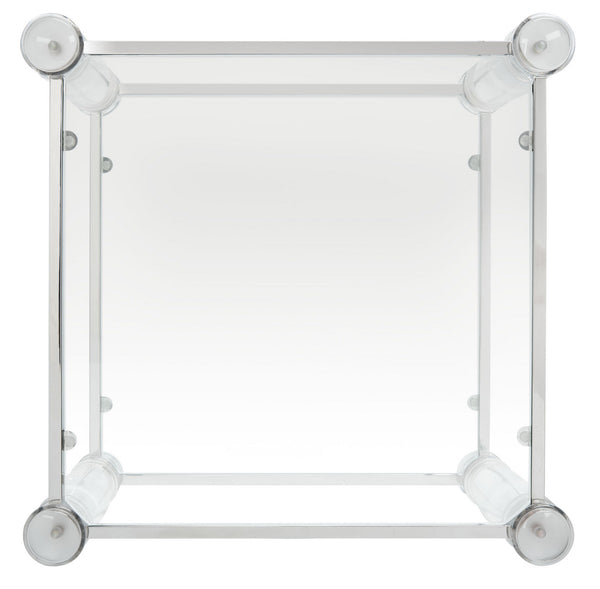 Isabelle Acrylic Accent Table - Chic Contemporary Style with Sculpted Legs & Clear Glass Top