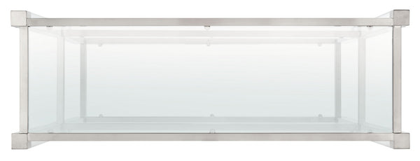 Angie Console Table - Glamorous Acrylic and Glass Design with Brass Accents for Luxury Décor