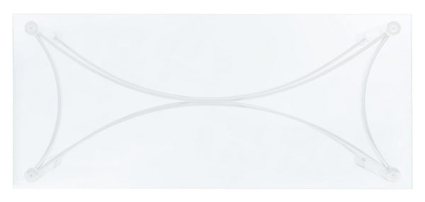 Letty Acrylic Coffee Table - Glamorous Silver Accents & Stylish Clear Design for Chic Interiors