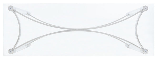 Letty Acrylic Console Table - Glamorous Silver Accents with Crystal Clear Legs for Chic Décor