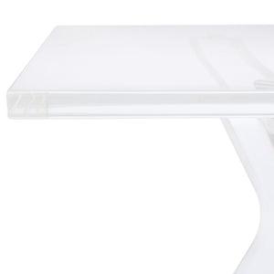 Werner Acrylic Coffee Table - Glamorous Mid-Century Design with Clear Glass & Brass Accents