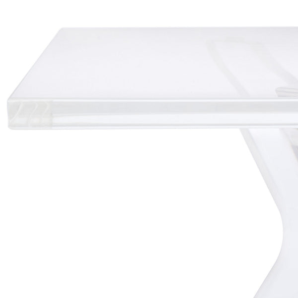 Werner Acrylic Coffee Table - Glamorous Mid-Century Design with Clear Glass & Brass Accents