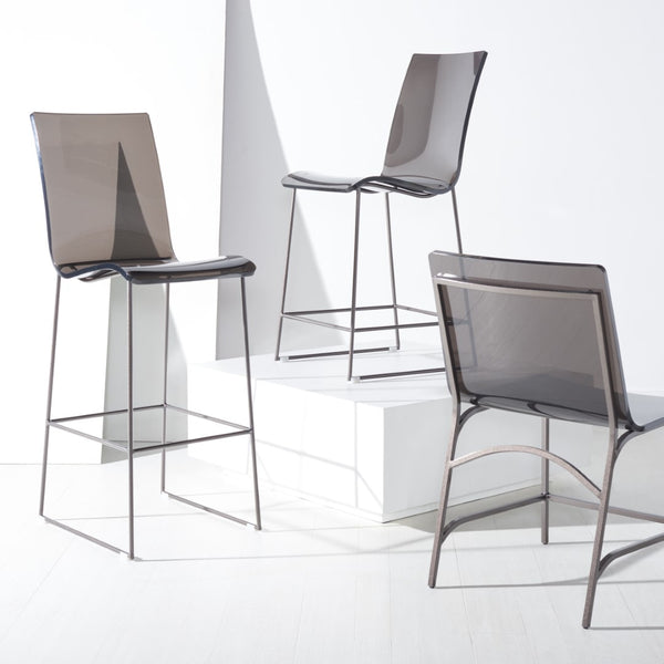 Bryant Acrylic Dining Chair Set of 2 - Glamorous Smoke Grey Design with Gunmetal Frame for Chic Décor