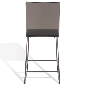 Bryant Glamorous Acrylic Counter Stool in Smoke Grey with Gunmetal Frame for Modern Interiors