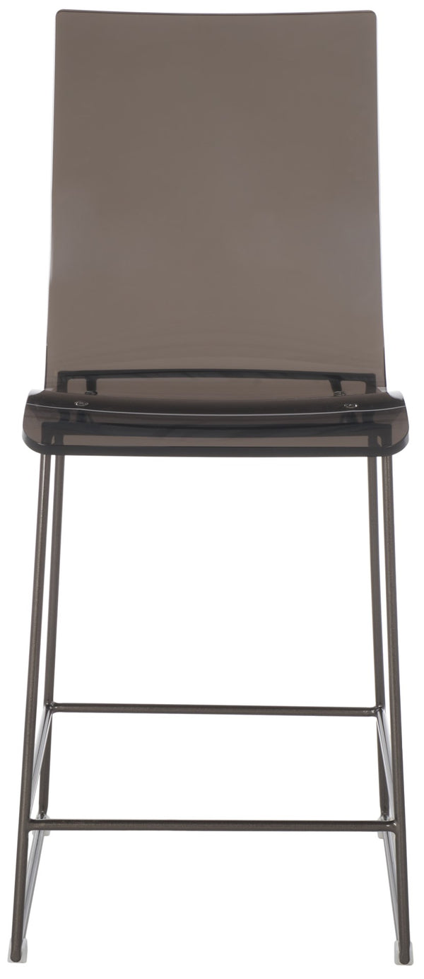 Bryant Glamorous Acrylic Counter Stool in Smoke Grey with Gunmetal Frame for Modern Interiors