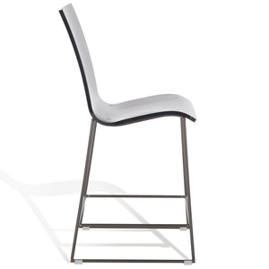 Bryant Glamorous Acrylic Counter Stool in Smoke Grey with Gunmetal Frame for Modern Interiors