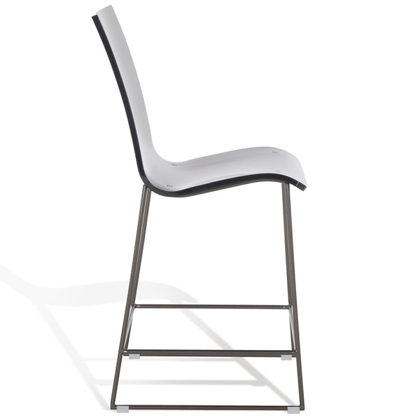 Bryant Glamorous Acrylic Counter Stool in Smoke Grey with Gunmetal Frame for Modern Interiors