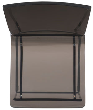Bryant Glamorous Acrylic Counter Stool in Smoke Grey with Gunmetal Frame for Modern Interiors