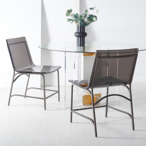 Bryant Acrylic Dining Chair Set of 2 - Glamorous Smoke Grey Design with Gunmetal Frame for Chic Décor