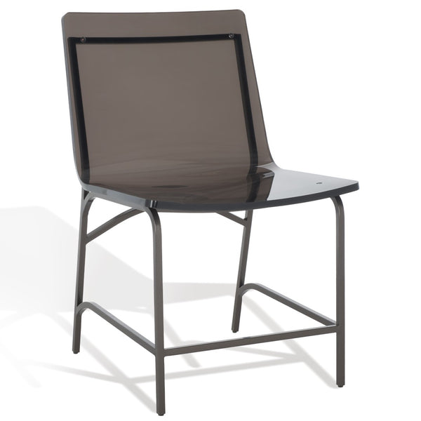 Bryant Acrylic Dining Chair Set of 2 - Glamorous Smoke Grey Design with Gunmetal Frame for Chic Décor