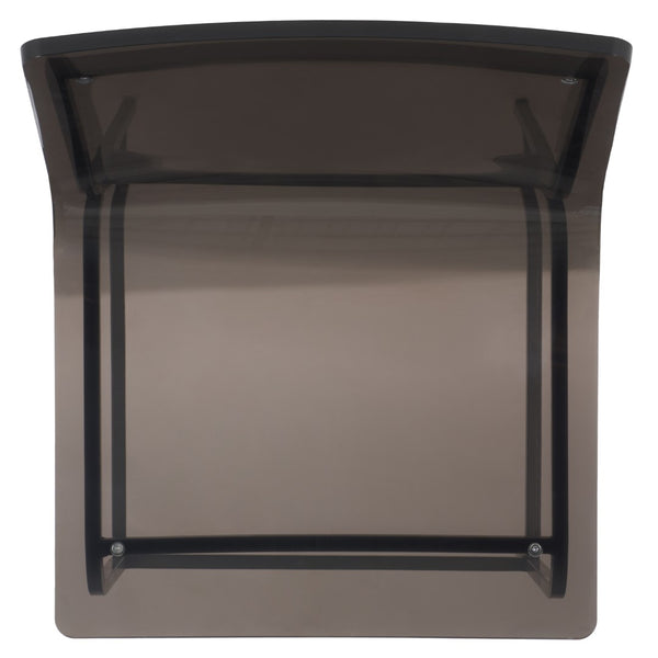 Bryant Acrylic Dining Chair Set of 2 - Glamorous Smoke Grey Design with Gunmetal Frame for Chic Décor