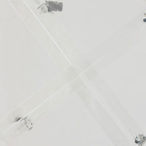 Jules Luxurious 2-Tier Acrylic Bar Cart – Stylish Clear Glass Display for Elegant Entertaining