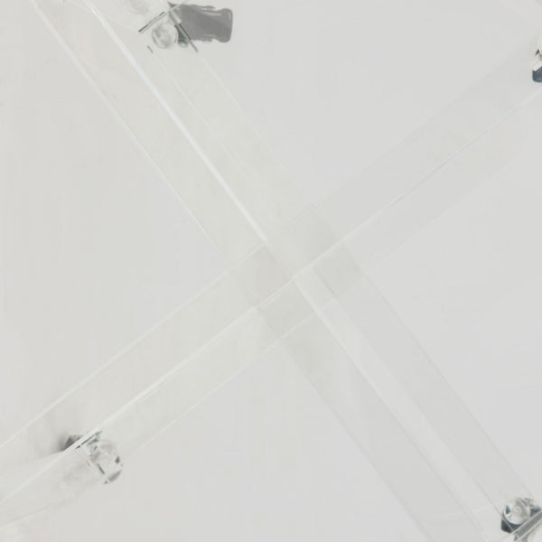 Jules Luxurious 2-Tier Acrylic Bar Cart – Stylish Clear Glass Display for Elegant Entertaining