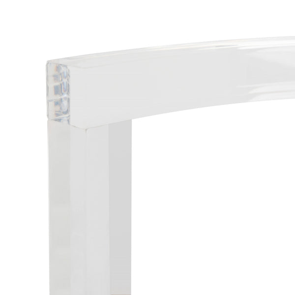 Jules Luxurious 2-Tier Acrylic Bar Cart – Stylish Clear Glass Display for Elegant Entertaining