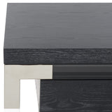 Safavieh Dariela Acrylic Desk Black Cerused Oak SFV3535C